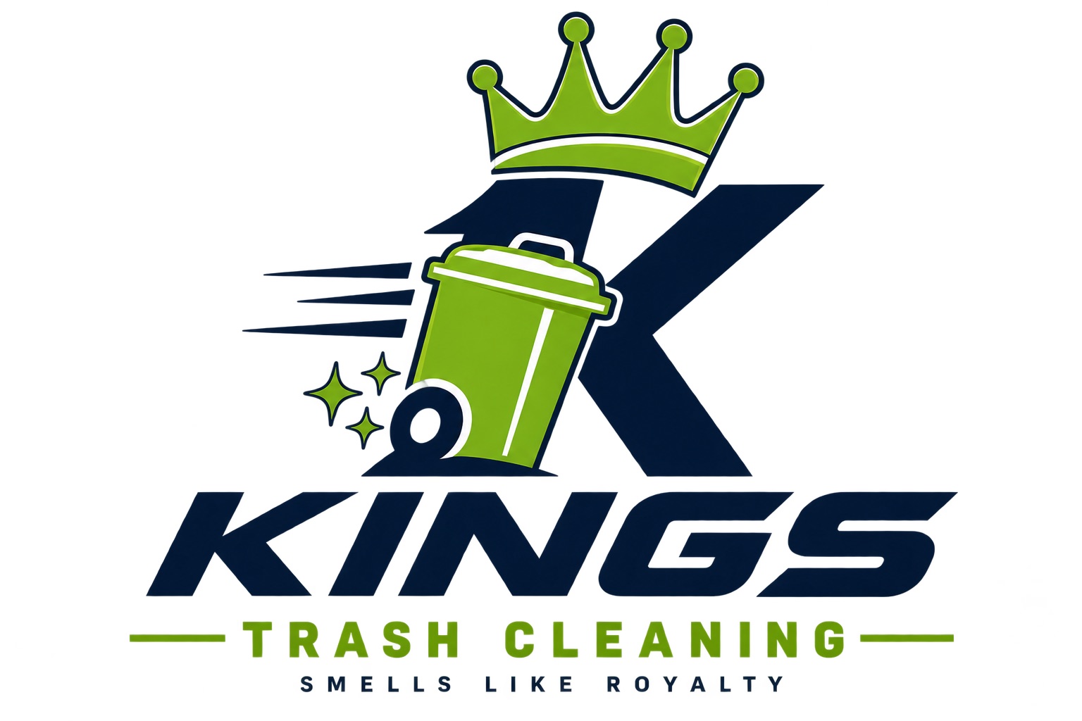 Kings logo — a crowned green bin. Smells like royalty.
